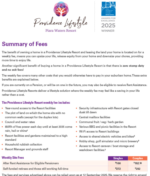 Summary of Fees PDF