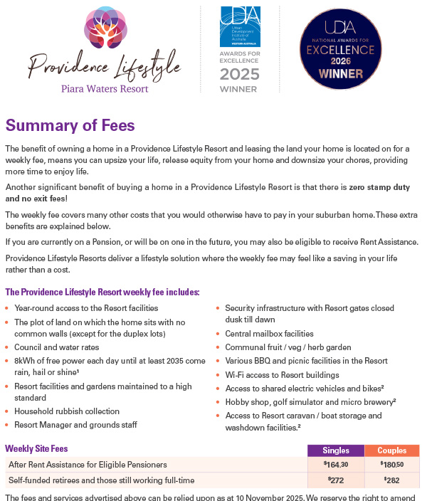 Summary of Fees PDF